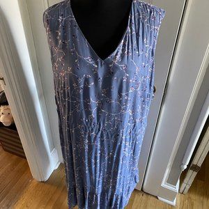 J.Jill Sleeveless Lilac Floral Print Dress - 3X